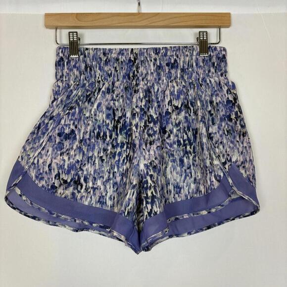 Athleta High Rise Mesh Racer Run 3 inch Inseam Purple Shorts Size: XS - Picture 2 of 8
